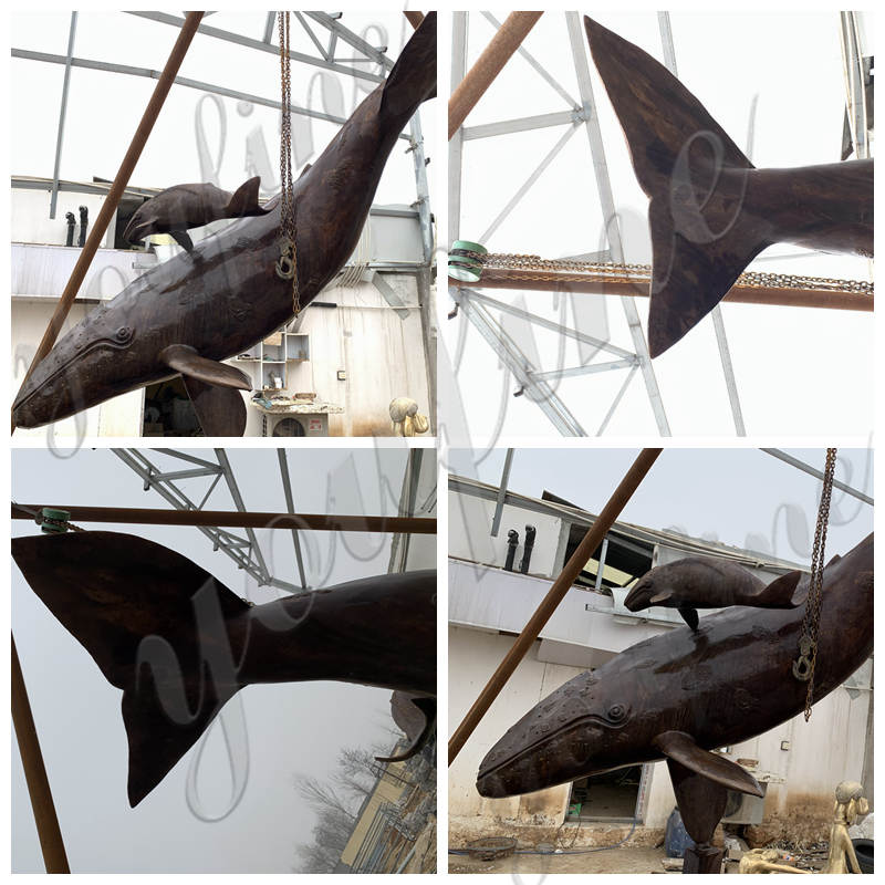 bronze whale sculpture - YouFine Sculpture (1)