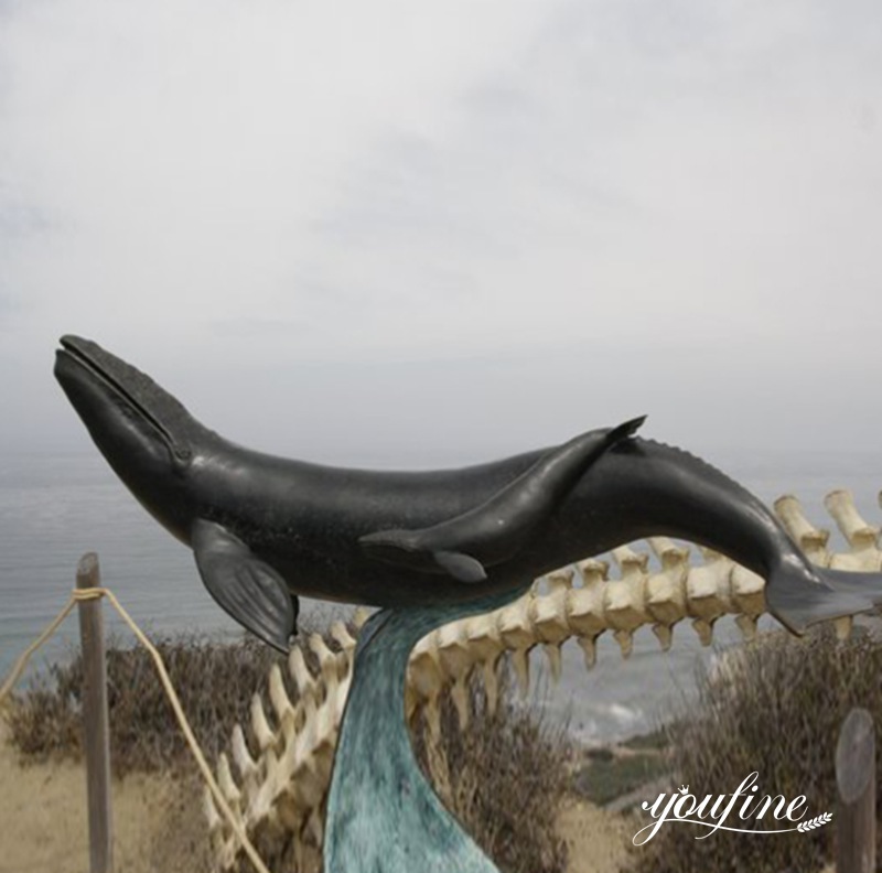 bronze whale sculpture - YouFine Sculpture (2)