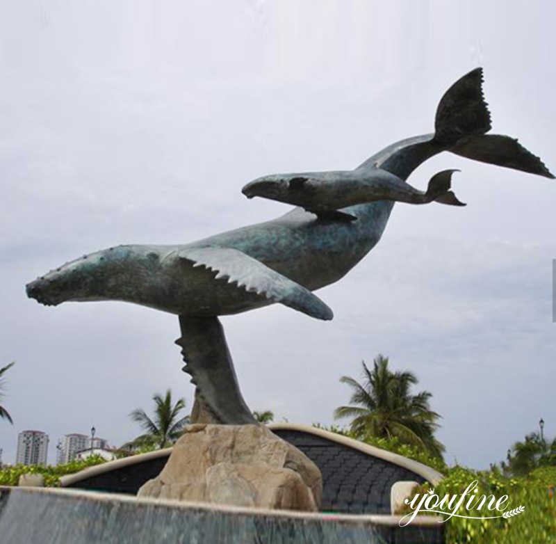 bronze whale sculpture - YouFine Sculpture
