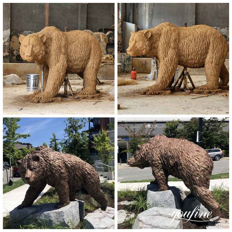 Brown Bear Sculpture - YouFine Sculpture