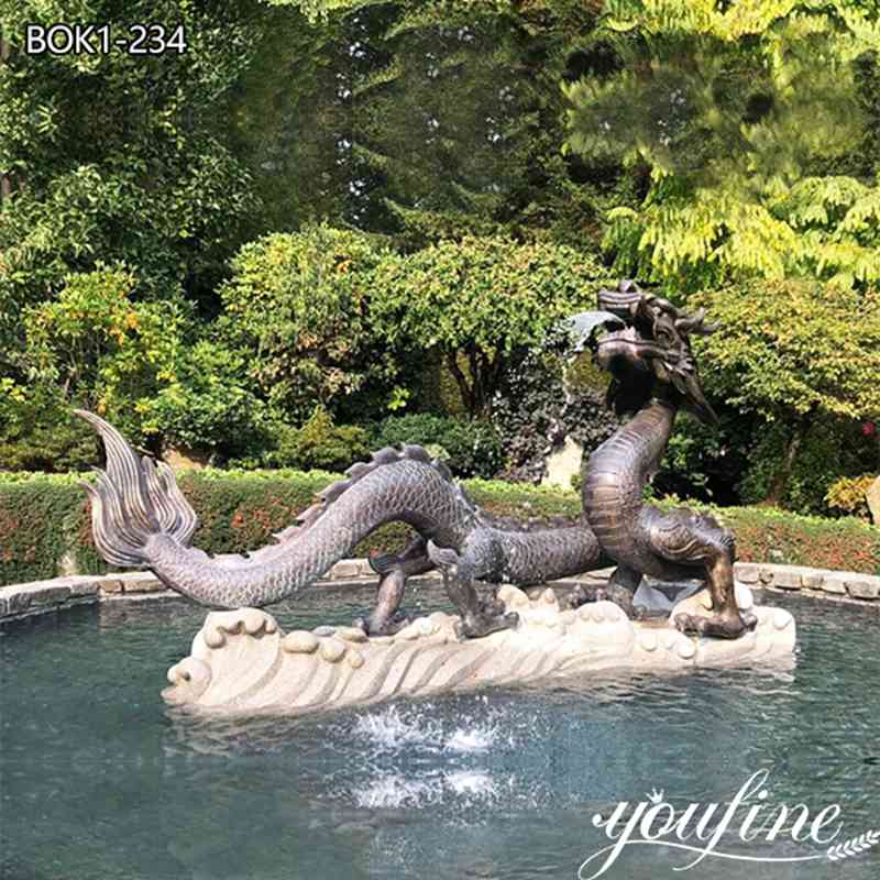 Large Garden Dragon Bronze Casting Art Decor Manufacturer BOK1-234