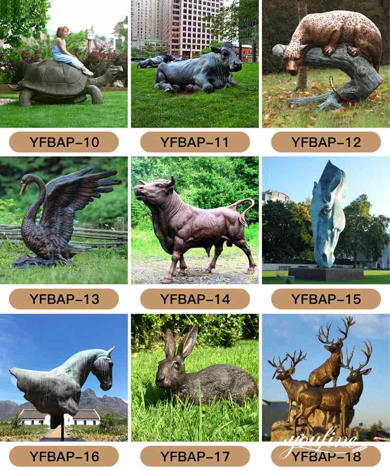 bronze animal sculpture - YouFine Sculpture (