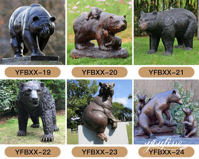 bronze bear sculpture - YouFine Sculpture (2)