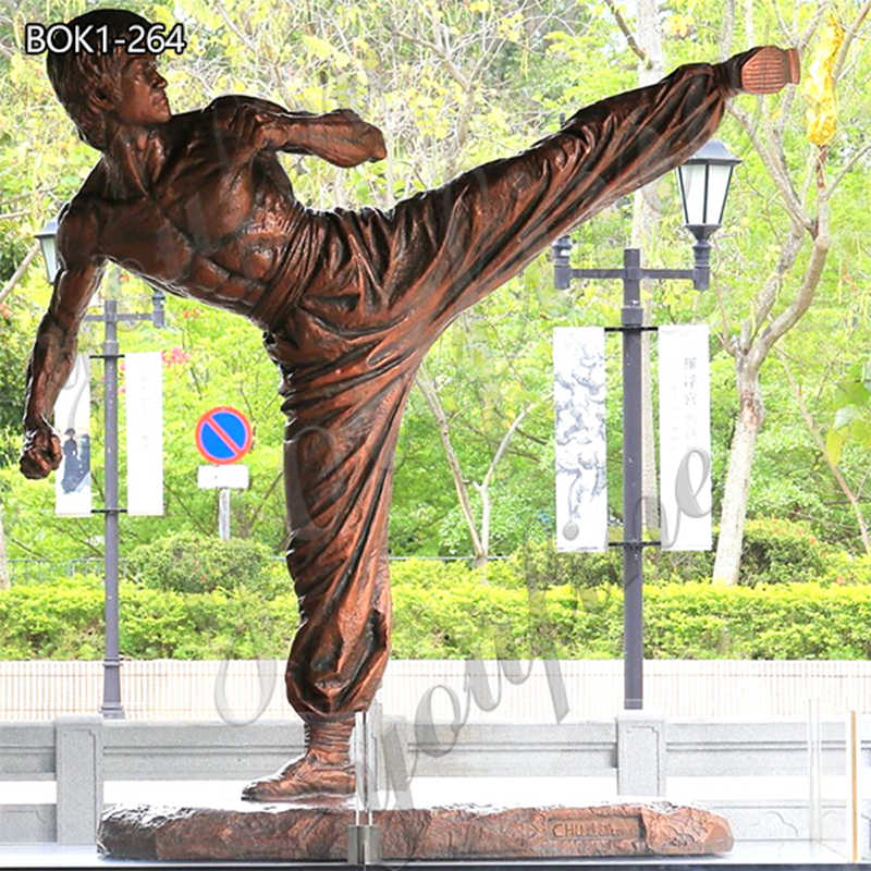 Custom High Quality Bronze Bruce Lee Sculpture for Sale BOK1-264