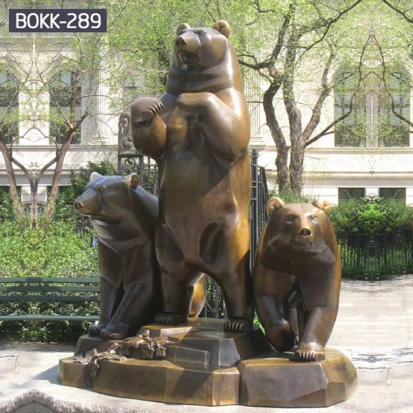 Large Bronze Bear Art Sculptures Outdoor Decor for Sale BOKK-289