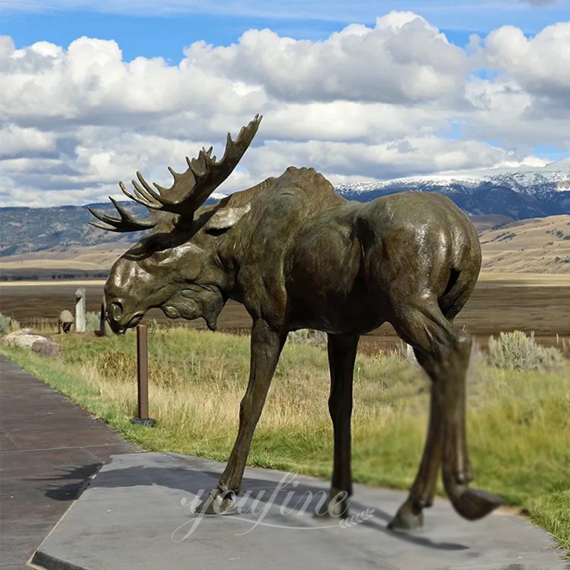 Bronze Moose Sculpture A Majestic Addition to Your Home or Garden
