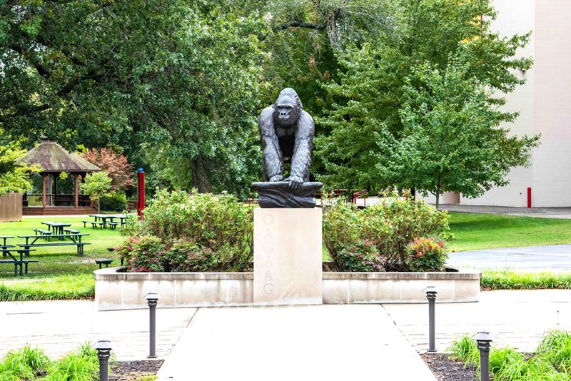 Champions Plaza bronze statue of gorilla