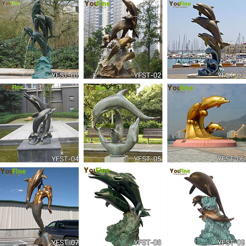 bronze Dolphin Statue for sale