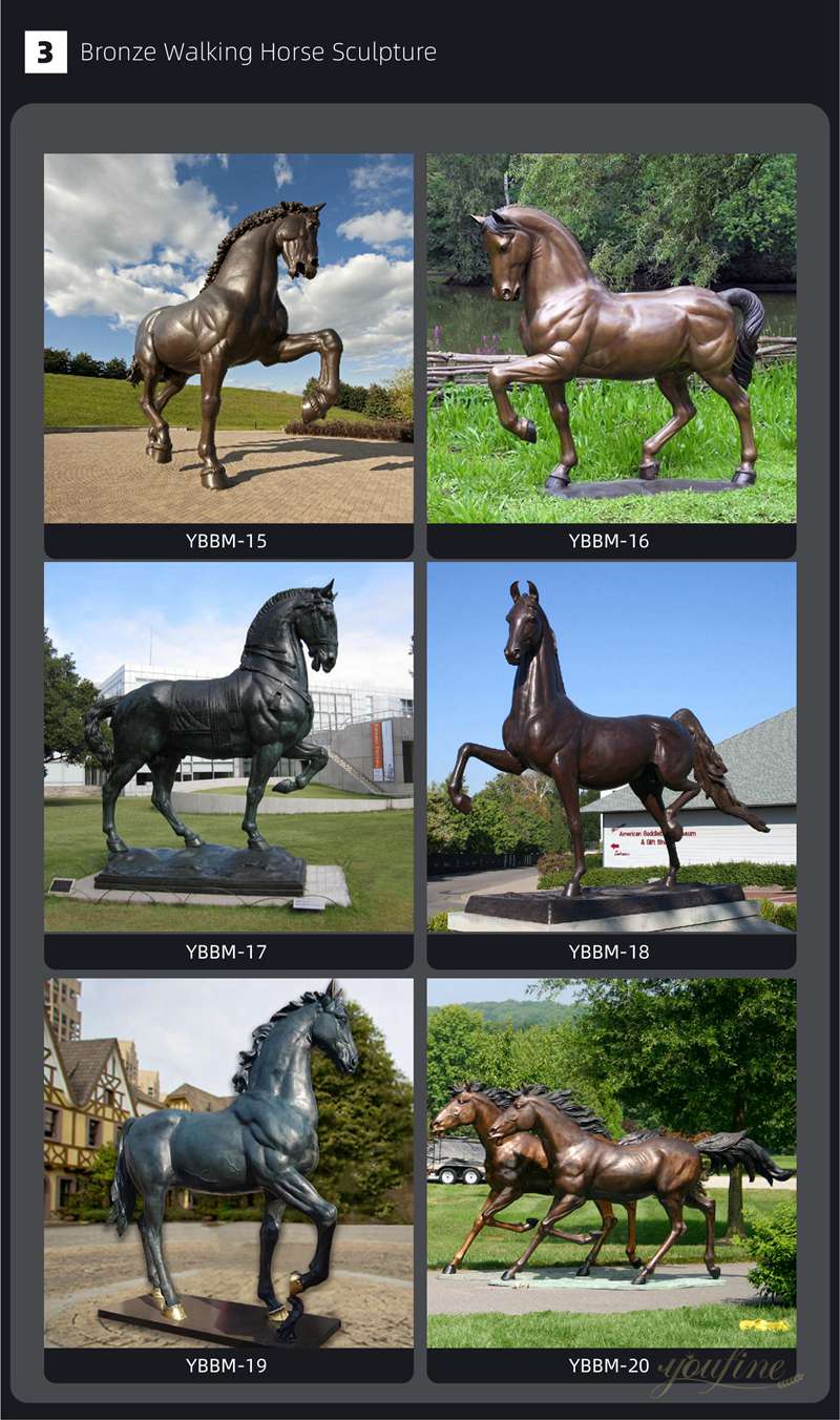 Life size bronze horse statue