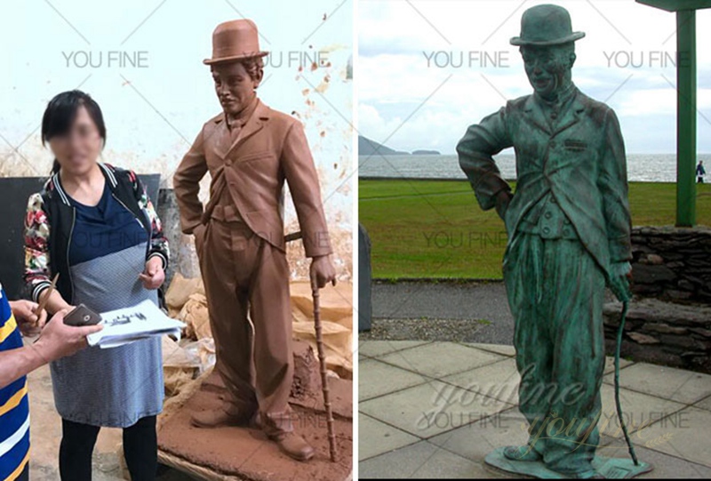 Custom Bronzes Charlie Chaplin Statue for Sale