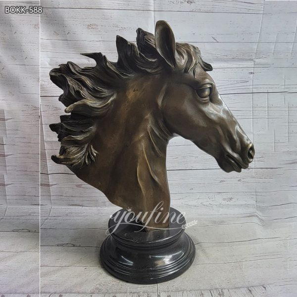 Custom Antique Bronze Horse Head Statue for Sale BOKK-588