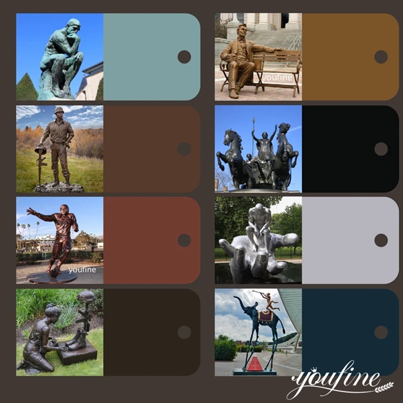 bronze statue color