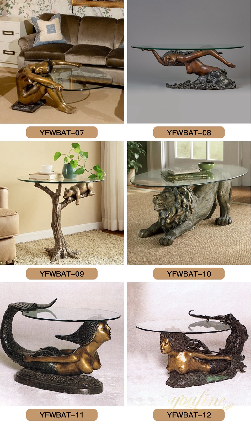 youfine bronze coffee table for sale