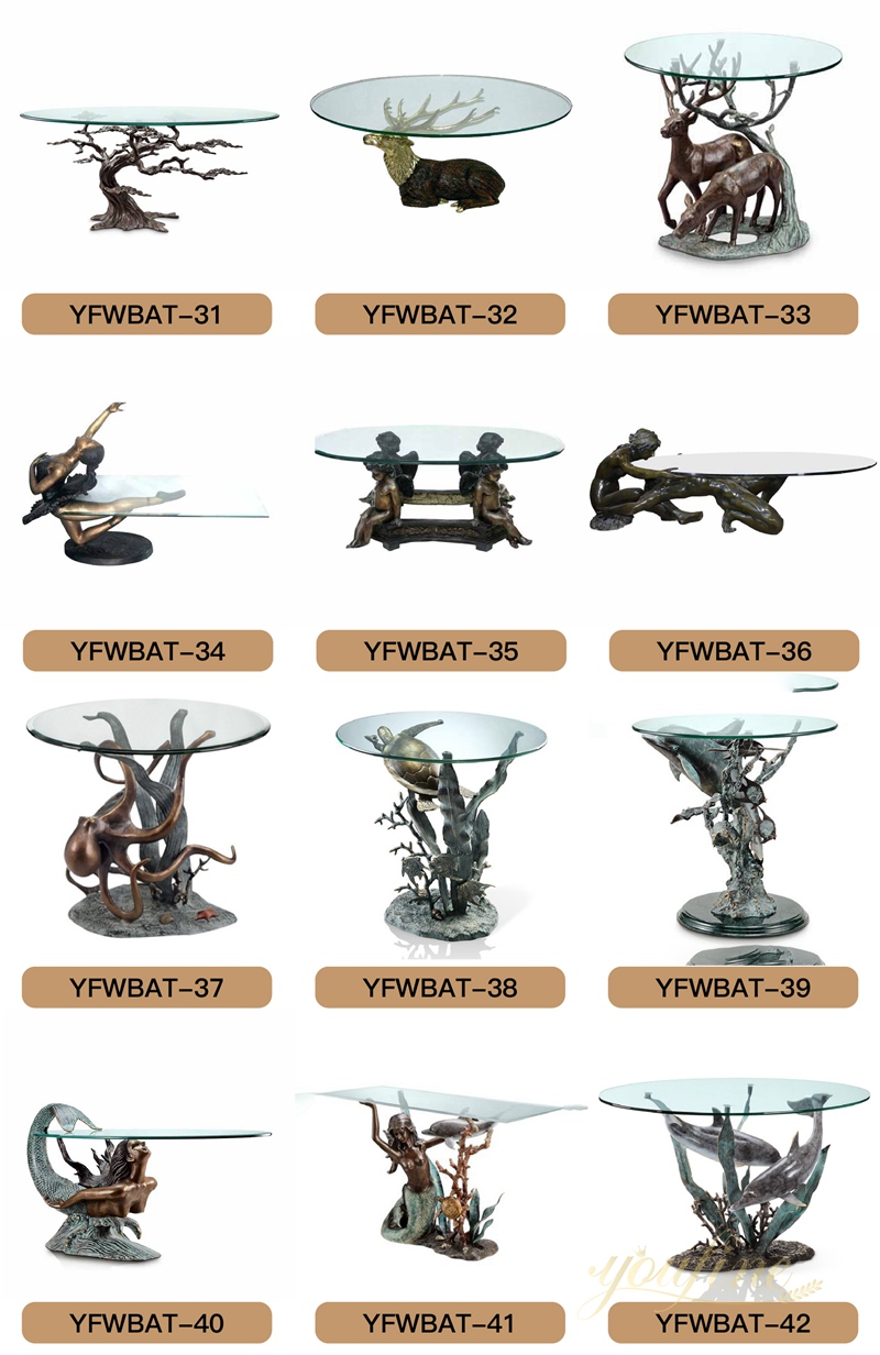 youfine bronze coffee table for sale