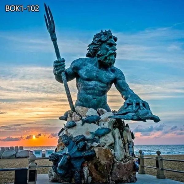 High Quality Large Bronze Poseidon Statue for Sale