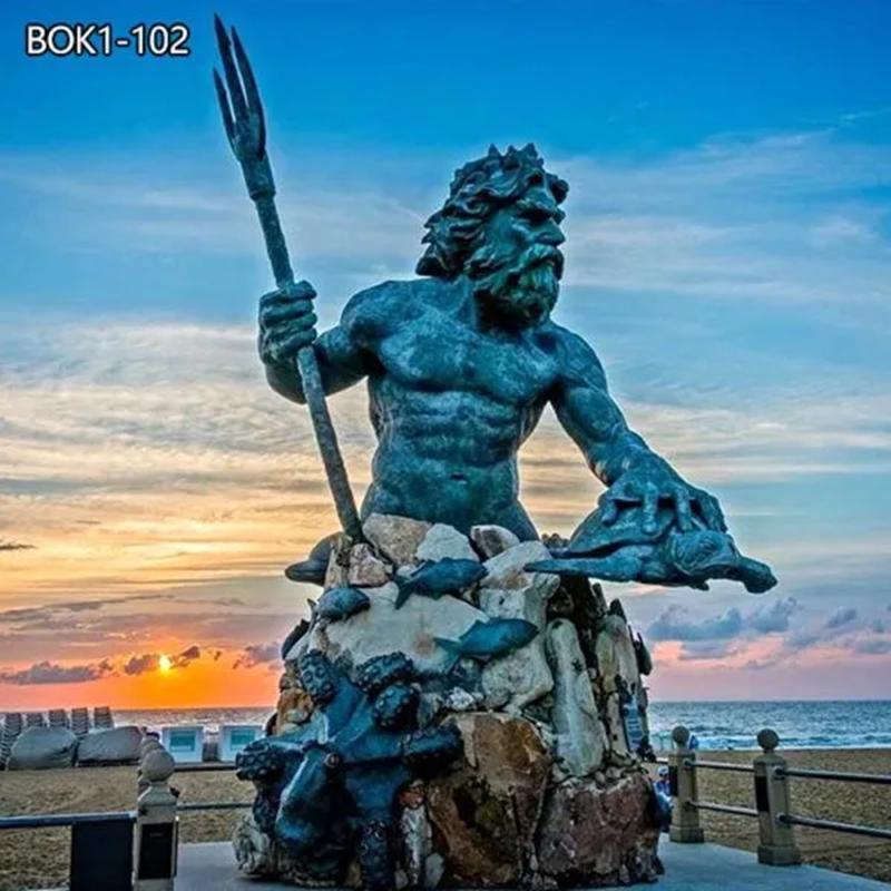 High Quality Large Bronze Poseidon Statue for Sale