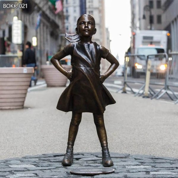 Famous Bronze Fearless Girl Statue Replica for Sale BOKK-021